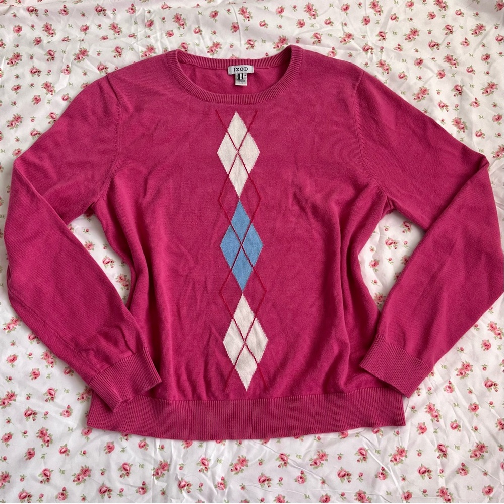 IZOD Argyle Sweater - Pink